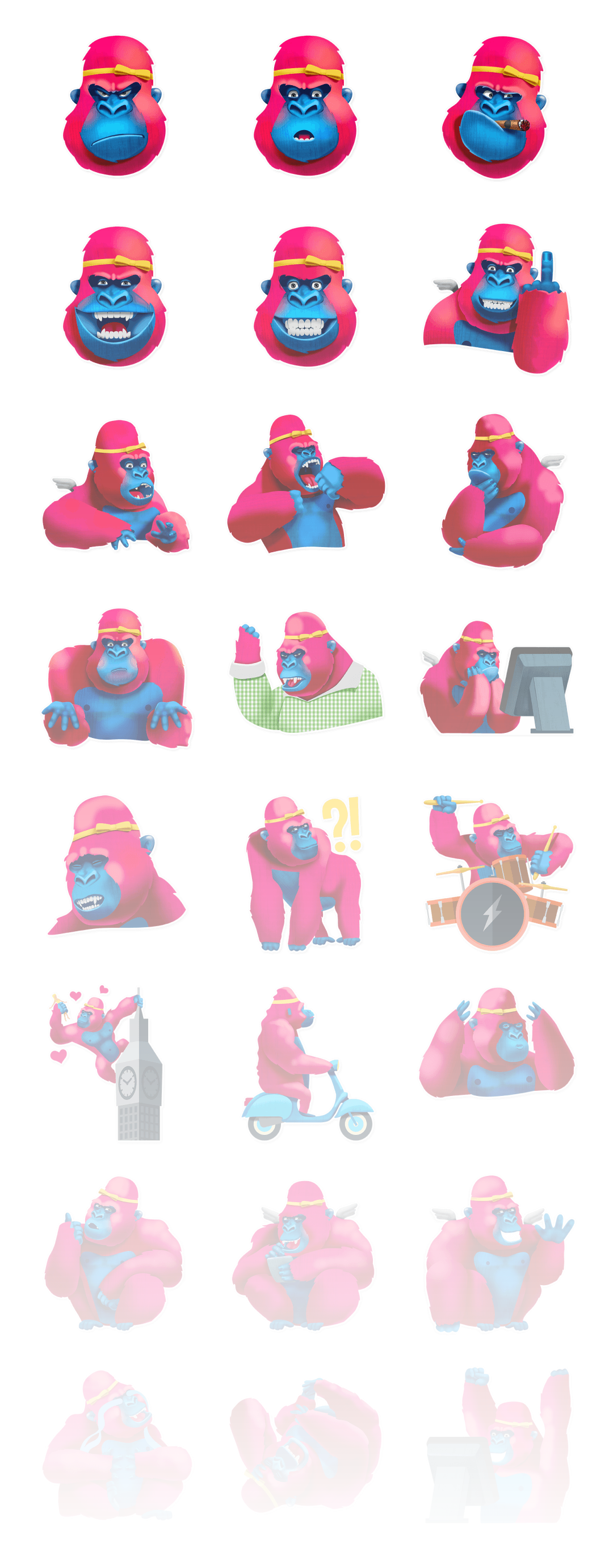 Pink Gorilla - Stickerpipe